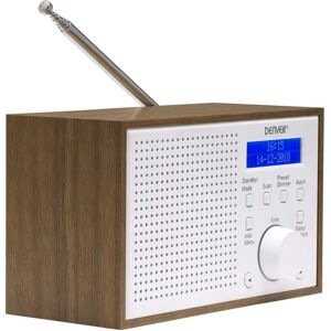 Denver DAB-46 White Portable Radio with Dual Alarm - Radio Denver DAB-46 White Portable Radio with Dual Alarm - Radio