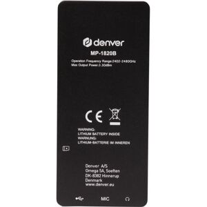 Lecteur MP4 Denver MP-1820B - Bluetooth, 4 GB, Noir - Publicité Lecteur MP4 Denver MP-1820B - Bluetooth, 4 GB, Noir - Publicité