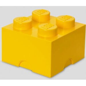 LEGO Opbevaringssten - Gul - 4 Knapper - Stabelbar & Byggesten LEGO Opbevaringssten - Gul - 4 Knapper - Stabelbar & Byggesten