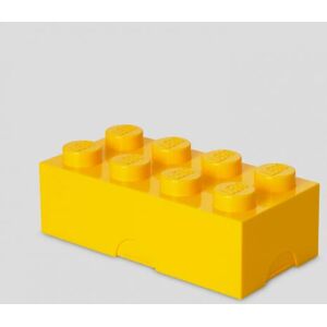 Gul Lego Lunchbox - Form av en Lego-kloss - 20x10x6cm Gul Lego Lunchbox - Form av en Lego-kloss - 20x10x6cm