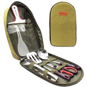 GreenZech 7 pcs Camping Kitchen Utensils Set - Portable BBQ Cookware GreenZech 7 pcs Camping Kitchen Utensils Set - Portable BBQ Cookware