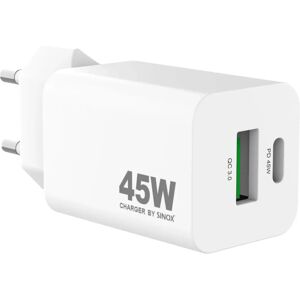 Sinox - SXP6045 - 45W - USB-A USB-C Laddare Sinox - SXP6045 - 45W - USB-A USB-C Laddare