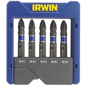 Irwin Impact Screwdriver Set - 5 PZ2 Bits - Impact Driver Compatible Irwin Impact Screwdriver Set - 5 PZ2 Bits - Impact Driver Compatible