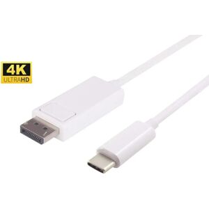 MicroConnect USB-C DisplayPort Cable - 2m White - Video Adapter MicroConnect USB-C DisplayPort Cable - 2m White - Video Adapter
