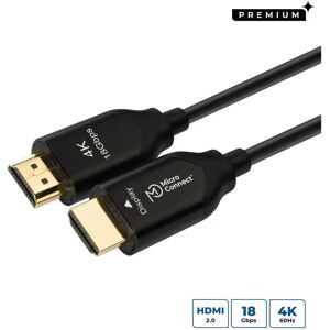 MicroConnect HDMI Kabel - 50m - Svart - Aktiv Optisk 2.0 - Stöder 4K 60Hz MicroConnect HDMI Kabel - 50m - Svart - Aktiv Optisk 2.0 - Stöder 4K 60Hz