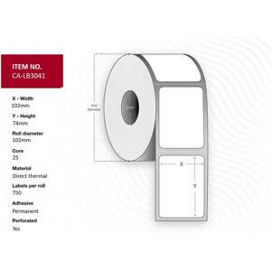 Étiquette d'Imprimante Capture CA-LB3041 - Blanc - Étiquettes thermiques - Publicité Étiquette d'Imprimante Capture CA-LB3041 - Blanc - Étiquettes thermiques - Publicité