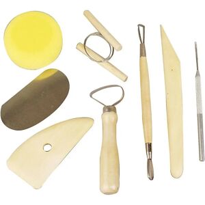 Ensemble d'outils de modelage Creativ Company 10302 - Outils de sculpture de base pour argile et céramique - Publicité Ensemble d'outils de modelage Creativ Company 10302 - Outils de sculpture de base pour argile et céramique - Publicité
