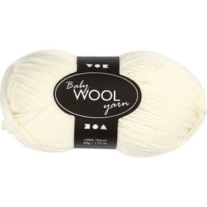Fil per bebé - Creativ Company - 172m, Crema - Morbido, 100% Merino Fil per bebé - Creativ Company - 172m, Crema - Morbido, 100% Merino