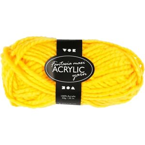 CC Hobby Wool Fantasia Akryl Garn - 35m, gul, Maxi, 50g CC Hobby Wool Fantasia Akryl Garn - 35m, gul, Maxi, 50g