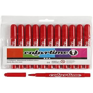 Creativ Company Colortime Marcadores, 12 piezas, Rojo - Marcadores Creativ Company Colortime Marcadores, 12 piezas, Rojo - Marcadores