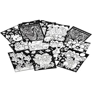Creativ Company Velour Coloring Sheets - 16 Designs - 25x19cm - Colorful Velour Background Creativ Company Velour Coloring Sheets - 16 Designs - 25x19cm - Colorful Velour Background