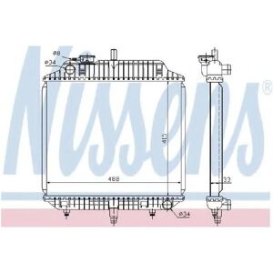 NISSENS 62516 Radiatore in Alluminio per Mercedes-Benz MB 100 Van - Alette Raffreddamento Saldat NISSENS 62516 Radiatore in Alluminio per Mercedes-Benz MB 100 Van - Alette Raffreddamento Saldat