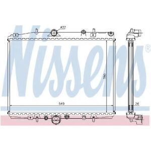 Radiador de aluminio NISSENS 63704A - Enfriamiento del motor Radiador de aluminio NISSENS 63704A - Enfriamiento del motor