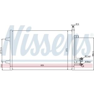 Nissens 940097 Condensatore di Aria Condizionata - Pezzo auto Nissens 940097 Condensatore di Aria Condizionata - Pezzo auto