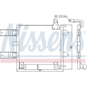 NISSENS 94446 Aluminium Klimakondensator - mit Trockner NISSENS 94446 Aluminium Klimakondensator - mit Trockner