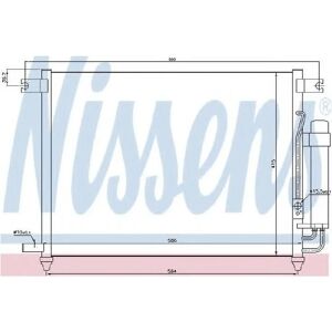 Nissens Daewoo Kalos Chevrolet Aveo Alumiininen A/C -Lämmönvaihdin - First Fit Nissens Daewoo Kalos Chevrolet Aveo Alumiininen A/C -Lämmönvaihdin - First Fit