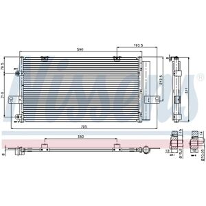 Nissens JRB000140 JRB100653 JRI000010 - A/C Condenser for Rover 75 Nissens JRB000140 JRB100653 JRI000010 - A/C Condenser for Rover 75