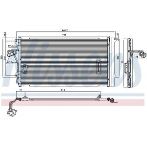 Nissens alumiininen ilmastointikondenseri kuivaimella - Sopii Audi Q7, Cayenne, VW Nissens alumiininen ilmastointikondenseri kuivaimella - Sopii Audi Q7, Cayenne, VW