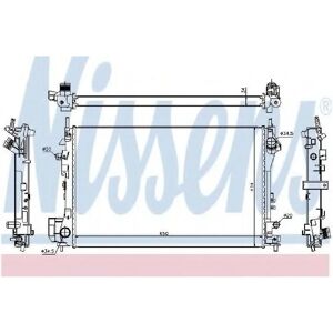 NISSENS 630742 Radiatore in alluminio - Vectra C, Signum NISSENS 630742 Radiatore in alluminio - Vectra C, Signum