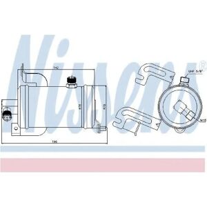 NISSENS 95474 Botella Deshumidificadora de Aire Acondicionado de Aluminio NISSENS 95474 Botella Deshumidificadora de Aire Acondicionado de Aluminio