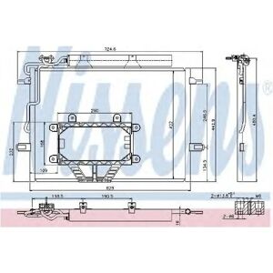 Nissens Mercedes-Benz Air Con Condenser - Model A21150 - With Dryer Nissens Mercedes-Benz Air Con Condenser - Model A21150 - With Dryer