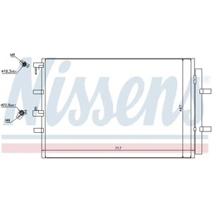 Nissens 940330 Alumiininen ilmastointikondenseri kuivaimella Nissens 940330 Alumiininen ilmastointikondenseri kuivaimella