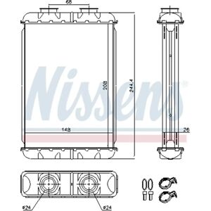 Nissens Riscaldamento abitacolo Alfa Romeo 159 - Scambiatore di calore in alluminio Nissens Riscaldamento abitacolo Alfa Romeo 159 - Scambiatore di calore in alluminio