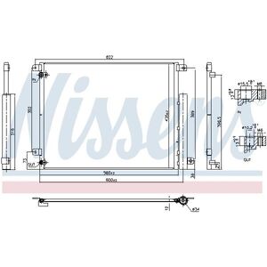NISSENS 940853 Aluminum Air Conditioning Condenser - First Fit NISSENS 940853 Aluminum Air Conditioning Condenser - First Fit