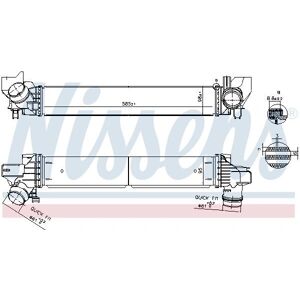 Intercooler NISSENS 961269 - Aria-Aria, Aria-Acqua, senza valvola EGR Intercooler NISSENS 961269 - Aria-Aria, Aria-Acqua, senza valvola EGR