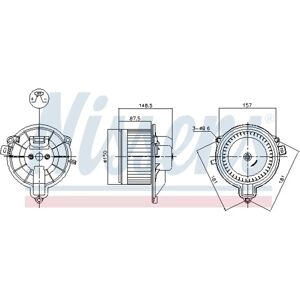NISSENS 87572 Innendörrsfläkt - Utan reglerare NISSENS 87572 Innendörrsfläkt - Utan reglerare
