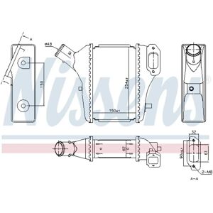 Honda CR-V Intercooler - Aluminium, luftgekühlt, 254x62x150mm Honda CR-V Intercooler - Aluminium, luftgekühlt, 254x62x150mm