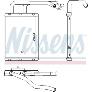 NISSENS 707176 Radiador de aluminio con tubo NISSENS 707176 Radiador de aluminio con tubo