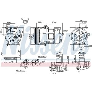 Nissens Compressore Aria Condizionata SD7V16 - Ford Transit Bus Nissens Compressore Aria Condizionata SD7V16 - Ford Transit Bus