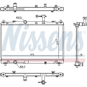 Nissens 606736 Aluminium Kühler - Motorkühlung Nissens 606736 Aluminium Kühler - Motorkühlung