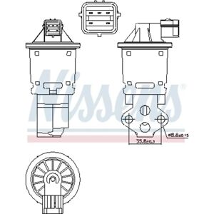 Nissens 98247 EGR Valve - EGR Valve Nissens 98247 EGR Valve - EGR Valve