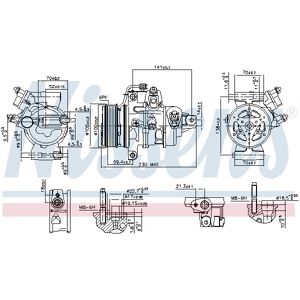 NISSENS 890787 - Ilmastointikompressori Fordille NISSENS 890787 - Ilmastointikompressori Fordille