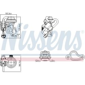 NISSENS 98344 - Valvola EGR - Elettrico-pneumatica, Mercedes-Benz NISSENS 98344 - Valvola EGR - Elettrico-pneumatica, Mercedes-Benz