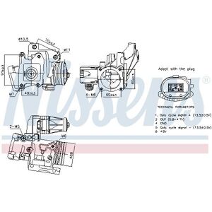 NISSENS 98387 EGR-ventil - EGR-ventil, elektrisk, med sensor, utan bypass, utan kabel, elektronik NISSENS 98387 EGR-ventil - EGR-ventil, elektrisk, med sensor, utan bypass, utan kabel, elektronik