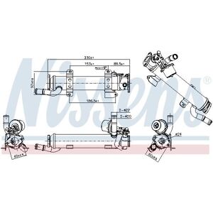 NISSENS 989277 Raffreddatore EGR - con bypass del vuoto NISSENS 989277 Raffreddatore EGR - con bypass del vuoto