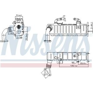 Radiatore ricircolo gas di scarico NISSENS 989475 - Ricambio auto Radiatore ricircolo gas di scarico NISSENS 989475 - Ricambio auto