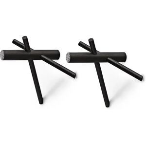 Normann Copenhagen Set di Ganci in Legno - Nero - Appendiabiti Normann Copenhagen Set di Ganci in Legno - Nero - Appendiabiti