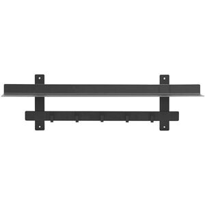 Półka na ścianę House Doctor z Haczykami - Czarna, 80cm Półka na ścianę House Doctor z Haczykami - Czarna, 80cm