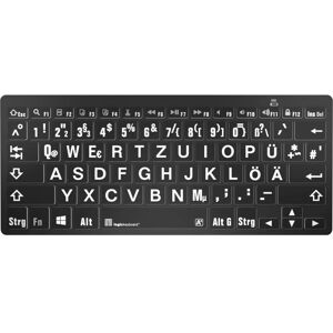 LOGICKEYBOARD XL-Print White on Black DE - Bluetooth Tastatur LOGICKEYBOARD XL-Print White on Black DE - Bluetooth Tastatur