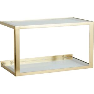 Étagère NERA de Nordal - Or - Étagère moderne en verre et métal - 36x20x20.5cm - Publicité Étagère NERA de Nordal - Or - Étagère moderne en verre et métal - 36x20x20.5cm - Publicité
