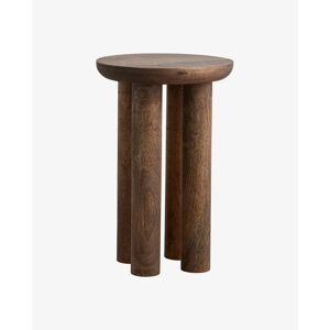 Table d'appoint en bois de mangue marron foncé - Nordal Helin - Publicité Table d'appoint en bois de mangue marron foncé - Nordal Helin - Publicité