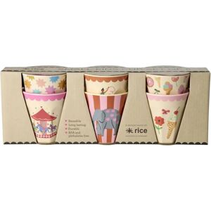 Riz - Gobelets en mélamine avec motifs de fête foraine - Rose - Petit - Publicité Riz - Gobelets en mélamine avec motifs de fête foraine - Rose - Petit - Publicité