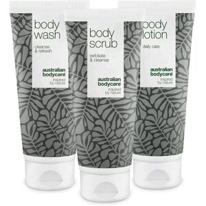 Ensemble de soins corporels Australian Bodycare 3 pièces à l'huile d'arbre à thé - Publicité Ensemble de soins corporels Australian Bodycare 3 pièces à l'huile d'arbre à thé - Publicité
