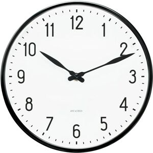 Arne Jacobsen Väggklocka - 21cm - Svart/Vit - Station Arne Jacobsen Väggklocka - 21cm - Svart/Vit - Station