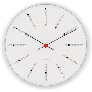 Arne Jacobsen Bankers Wanduhr - 29cm - Weiß/Schwarz/Rot Arne Jacobsen Bankers Wanduhr - 29cm - Weiß/Schwarz/Rot