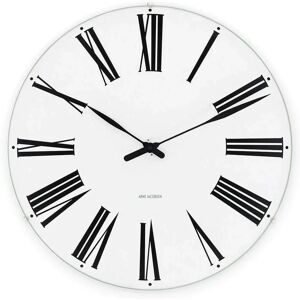Arne Jacobsen Romersk Väggklocka - Ø 29cm - Svart/Vit Arne Jacobsen Romersk Väggklocka - Ø 29cm - Svart/Vit